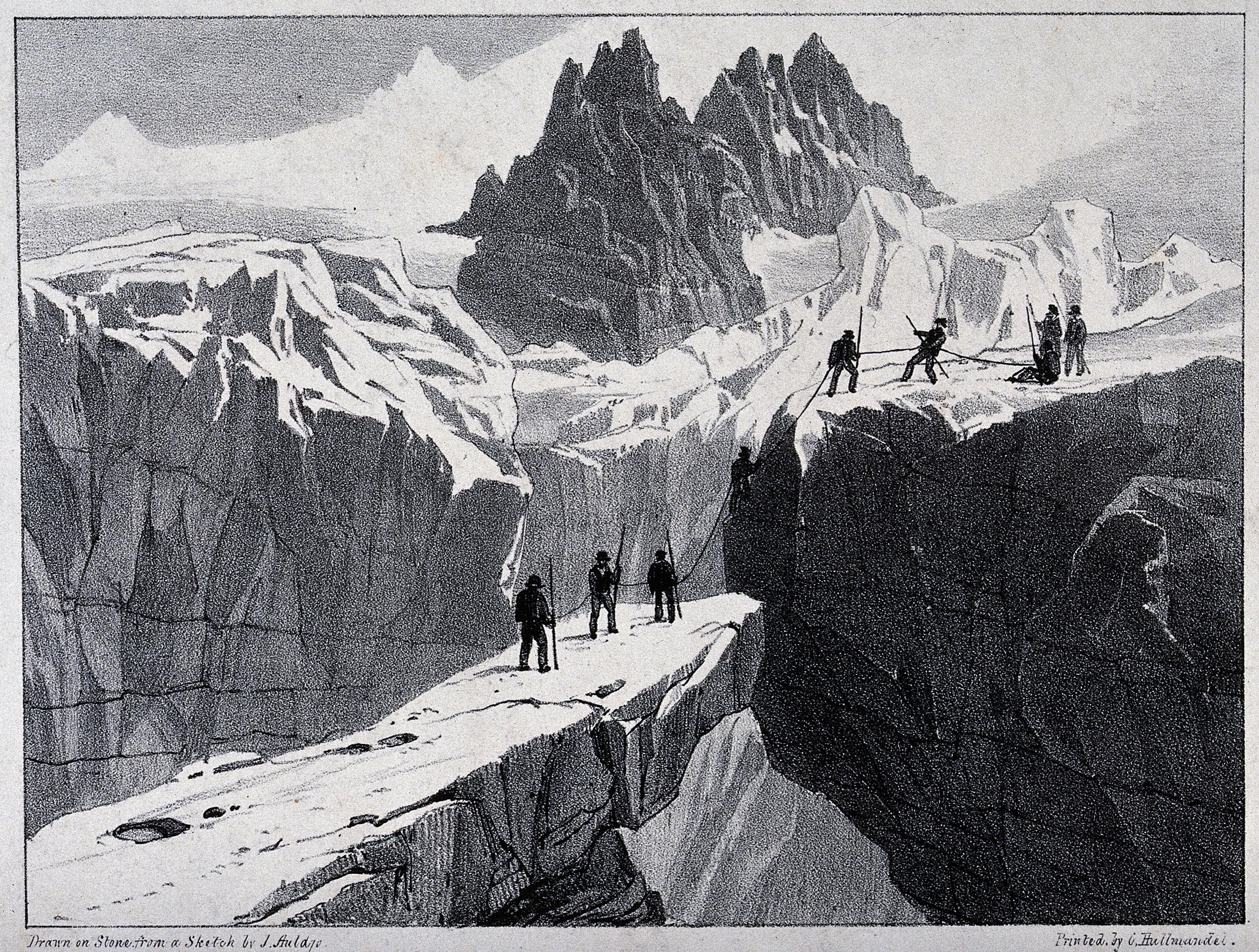 V0025171 The ascent of Mont Blanc by John Auldjo's party in 1827: mou